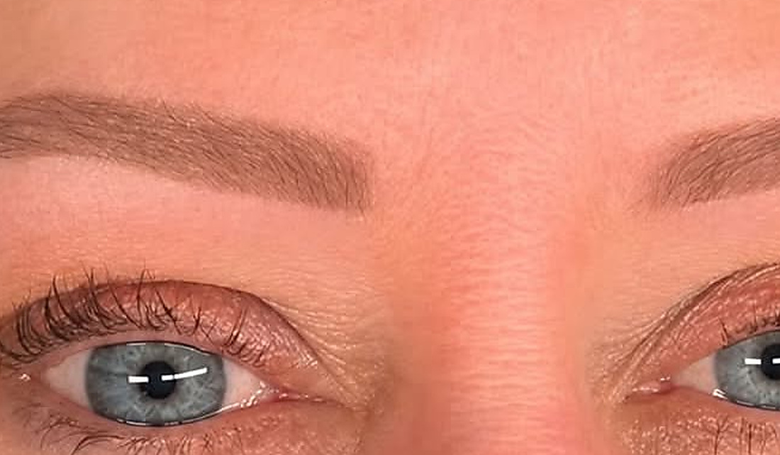 Brow lamination and tint, after