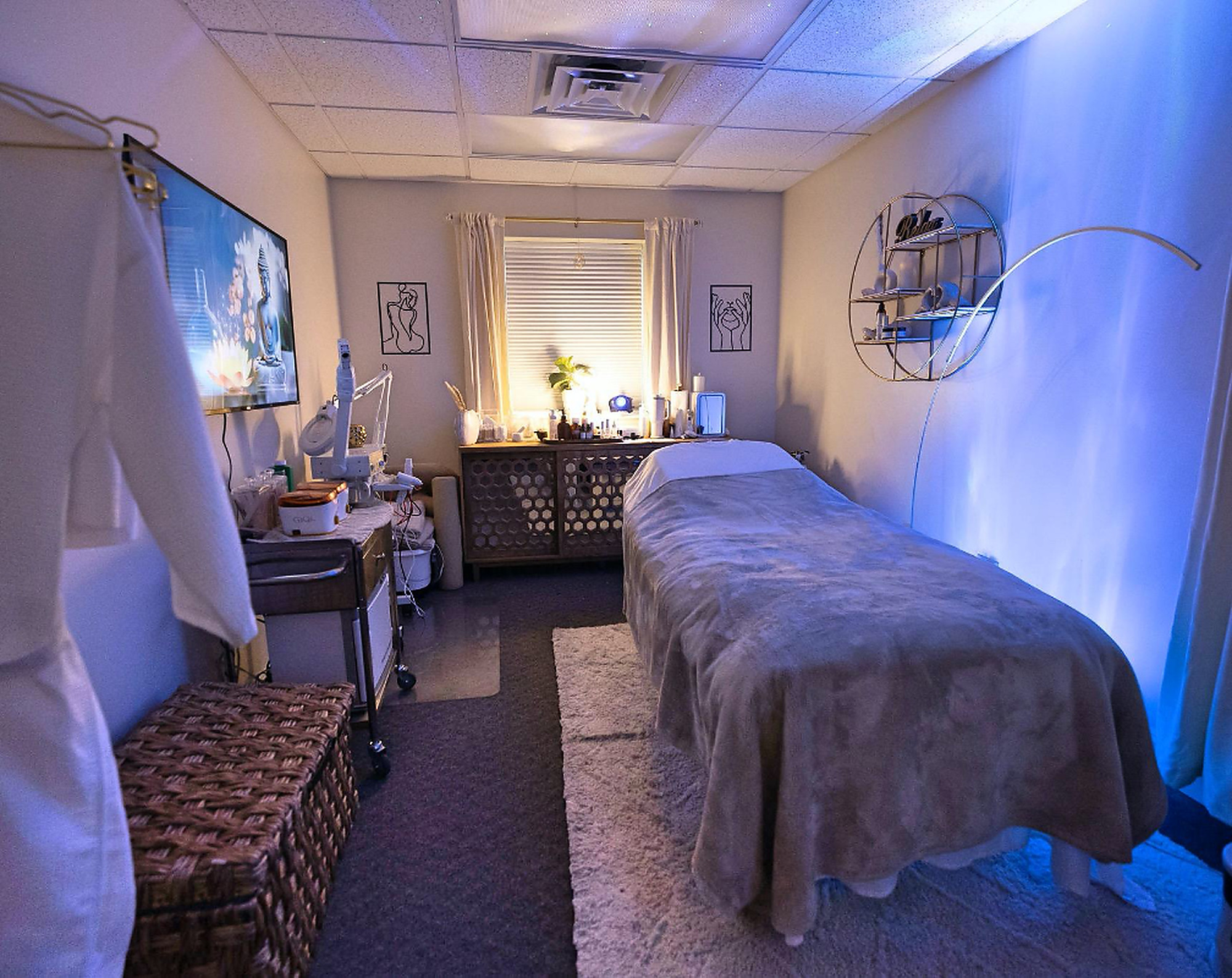 The facial room at Lux Eternal Spa