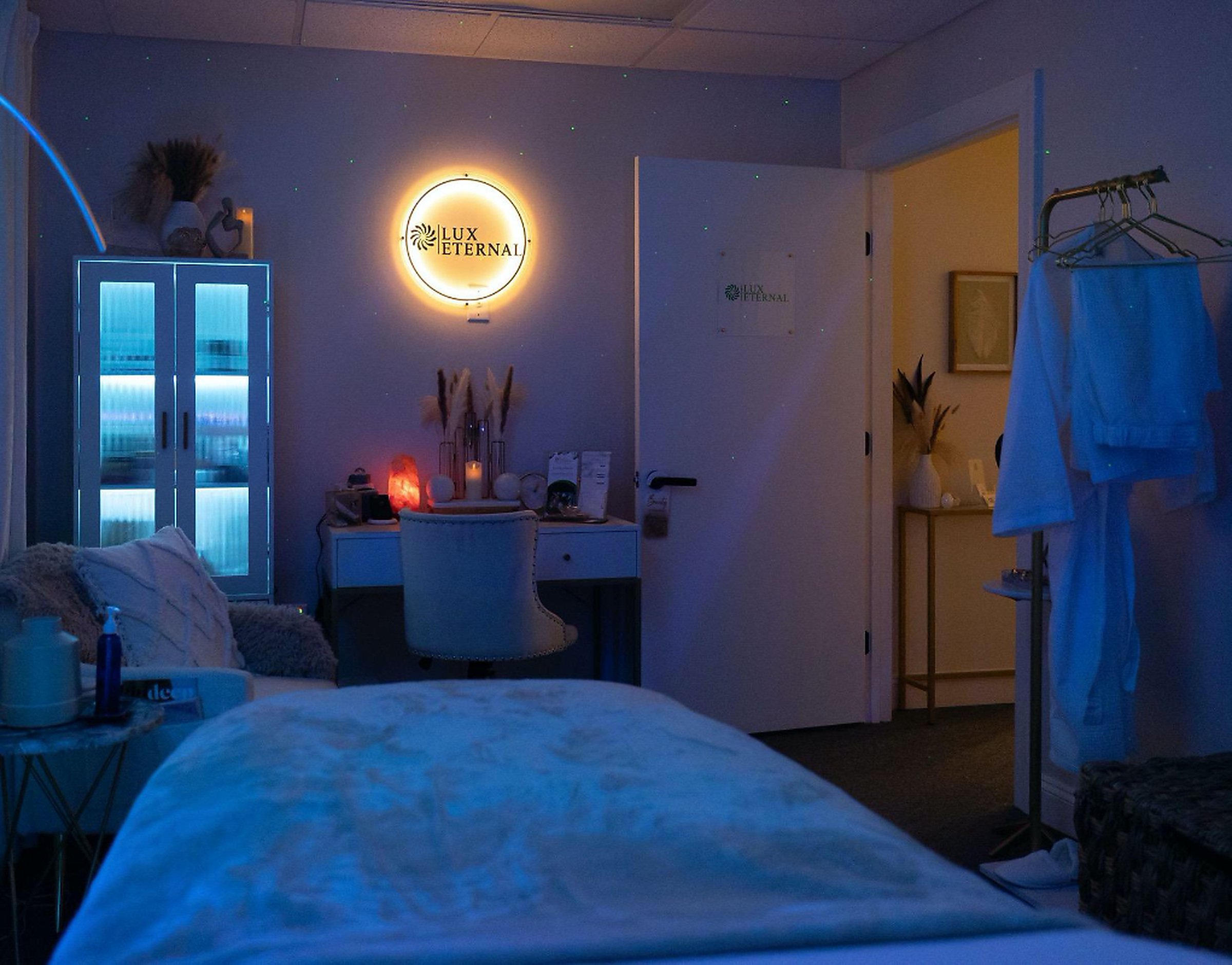 The treatment room at Lux Eternal Spa